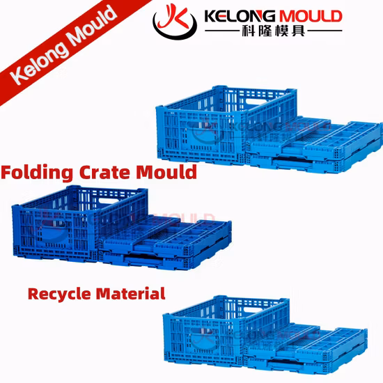 700*500*420mm Net Grid Vegetable & Fruit Plastic Injection Turnover Container Box Crate Mold
