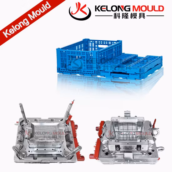 700*500*420mm Net Grid Vegetable & Fruit Plastic Injection Turnover Container Box Crate Mold