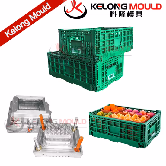 700*500*420mm Net Grid Vegetable & Fruit Plastic Injection Turnover Container Box Crate Mold